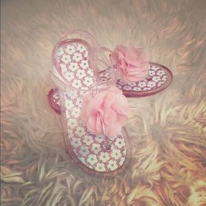 Light pink floral sandal